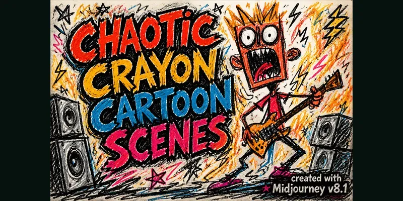 Chaotic Crayon Cartoon Scenes generated by undefined