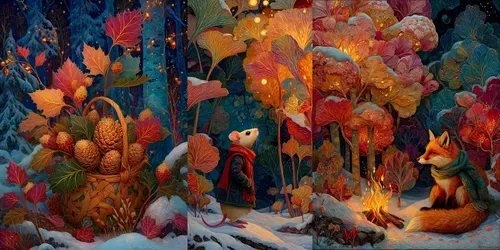Silent Lights Of The Storybook Forest generated by midjourney