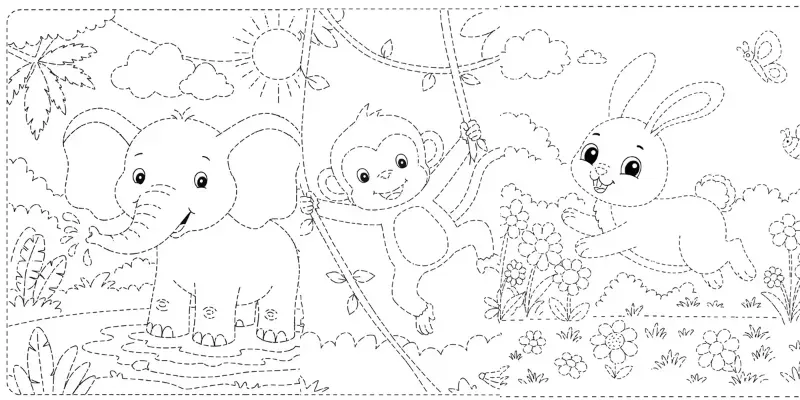Any Cute Tracing Lines Kid Coloring Books generated by undefined