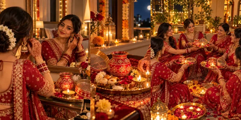 Karva Chauth Couple Photos
