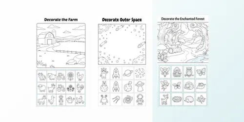 Creative Decorating Worksheets For Kids generated by qwen-image