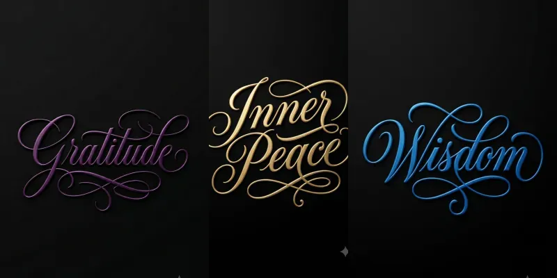 Minimalist 3D Calligraphy Typography generated by undefined