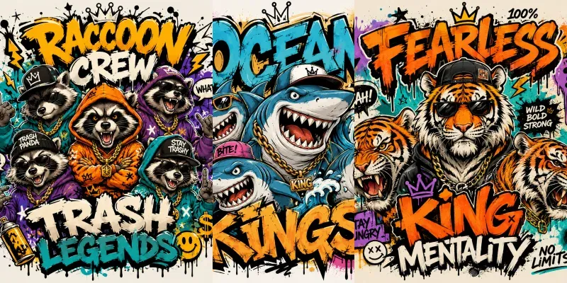 Graffiti Streetart Character Posters generated by undefined
