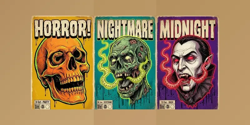 Horror Monster Poster Bundles generated by undefined