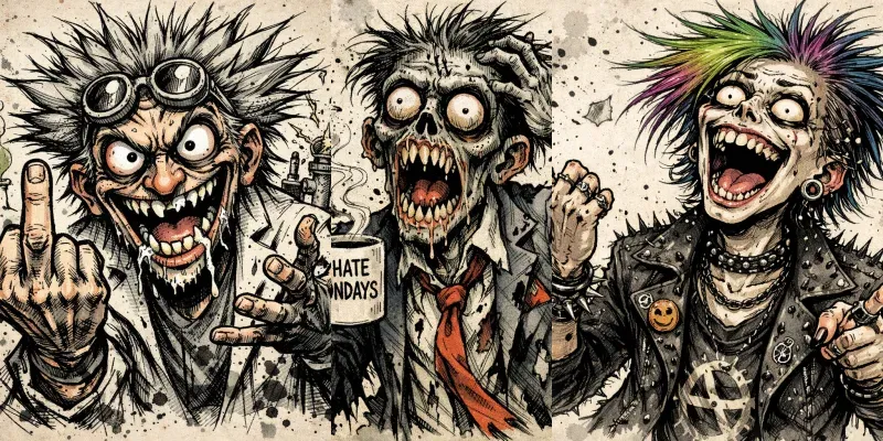 Chaotic Cartoon Characters generated by undefined