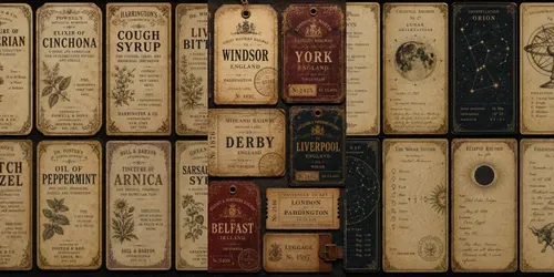 Vintage Ephemera Labels generated by chatgpt-image