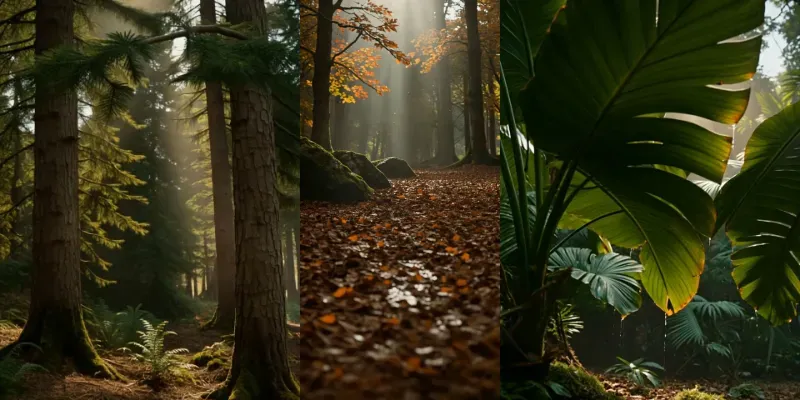 Forest Canopy Light Rays generated by undefined