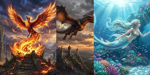 Legendary Mythical Creatures generated by gemini-image