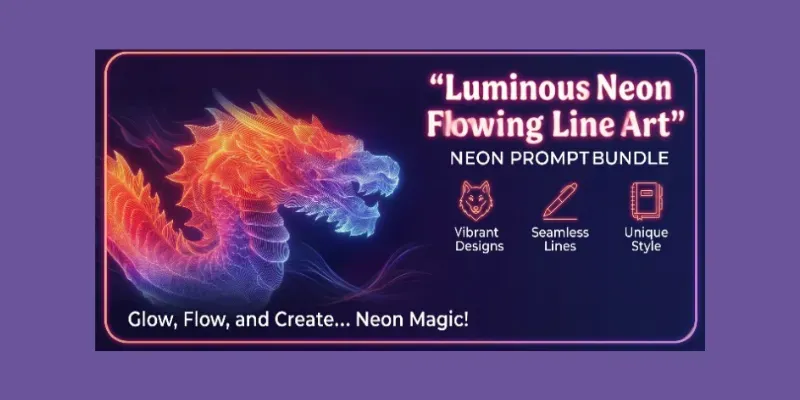Luminous Neon Flowing Line Art generated by undefined