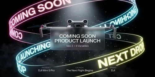 Coming Soon Product Launch Videos generated by veo