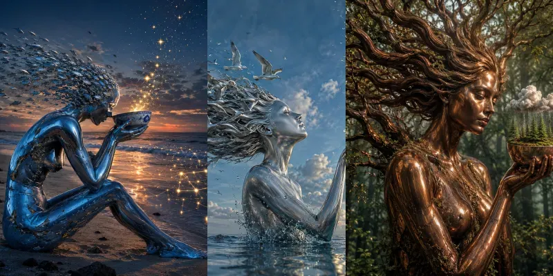 Surreal Human Nature Illusions generated by undefined