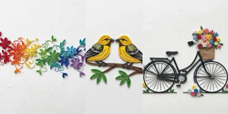 Elegant Paper Quilling Art generated by undefined