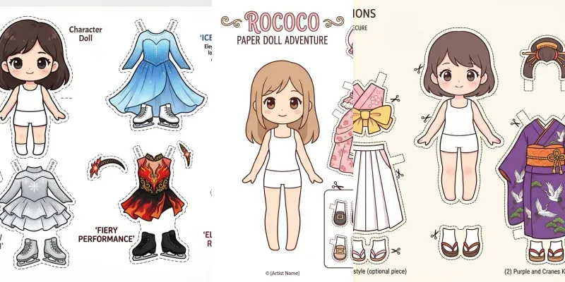 Cute Anime Paper Doll Dressup Sets generated by undefined