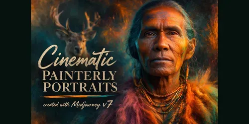 Cinematic Painterly Portraits generated by midjourney