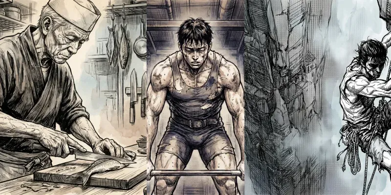 Traditional Analog Manga Illustrations generated by undefined