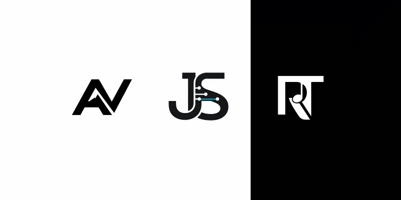 Negative Space Monogram Logo generated by undefined