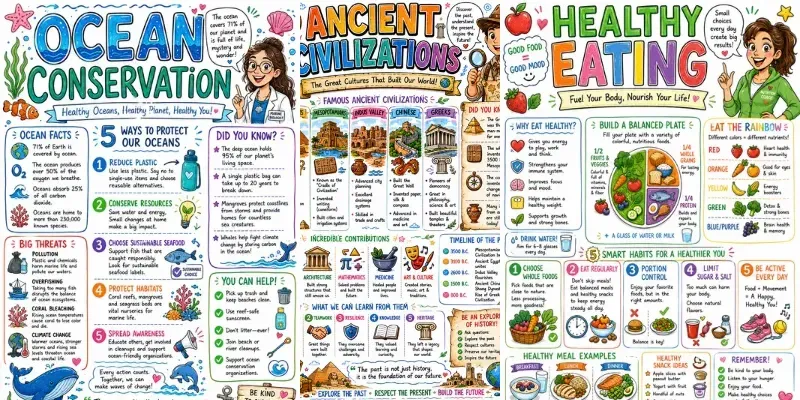 Cute Educational Infographics generated by undefined