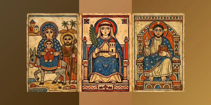 Medieval Naive Manuscript Icon Miniatures generated by undefined