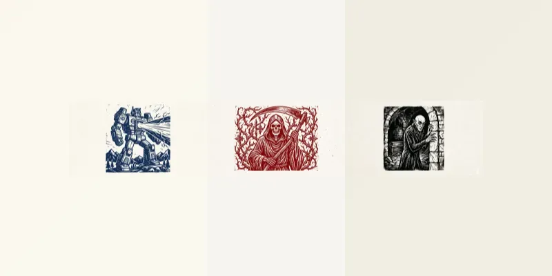 Traditional Linocut Prints generated by undefined