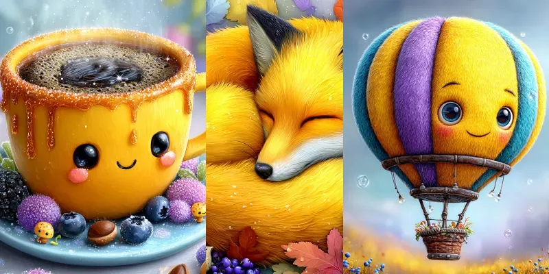 Painterly Kawaii Storybook Whimsy generated by undefined