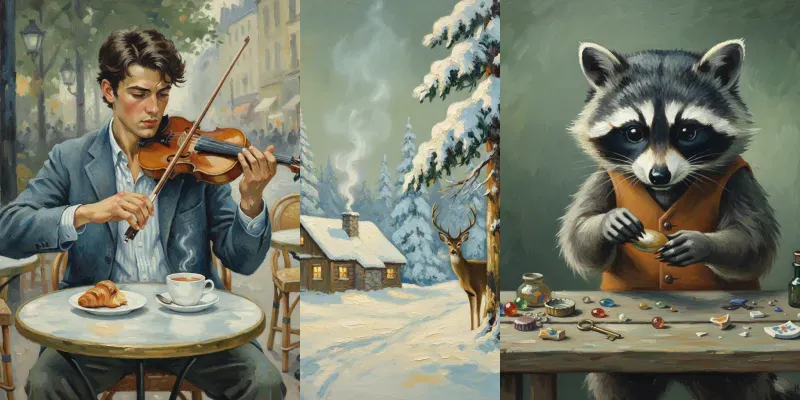 Cozy Painterly Scenes generated by undefined