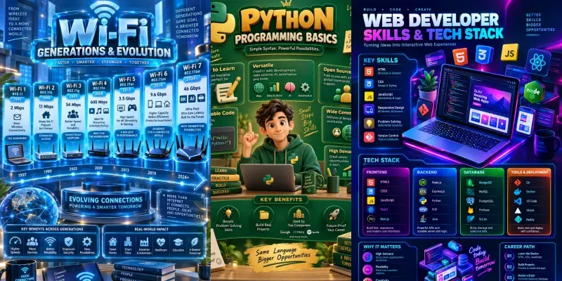 3D Educational Infographic Posters