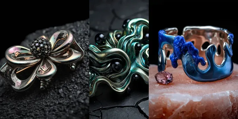 Liquid Metal Jewelry Designs generated by undefined