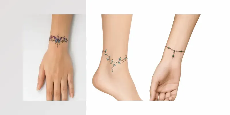 Fine Line Anklet Tattoo Generator generated by undefined