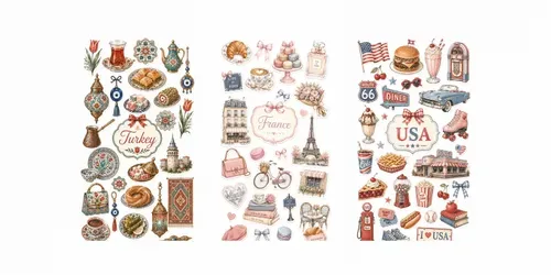 Coquette Collections Of Icons Stickers generated by chatgpt-image
