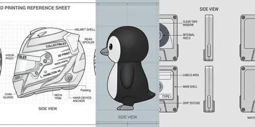 Ultradetailed 3D Character Blueprints generated by gemini-image