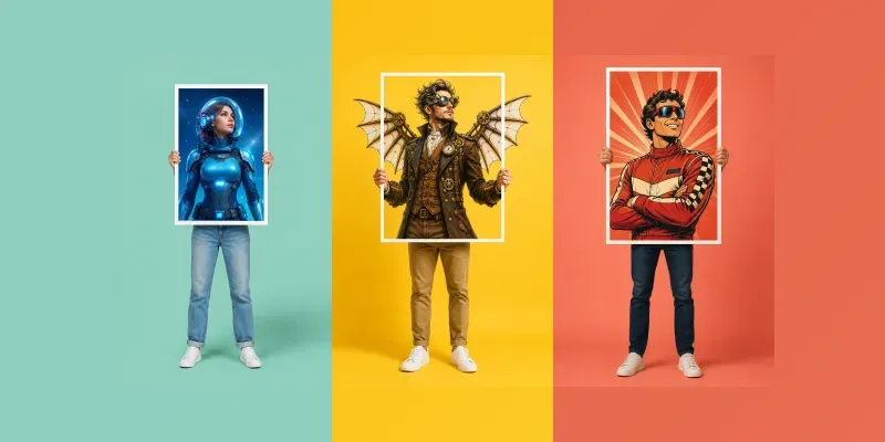 Hero Frame Illusion Posters generated by undefined
