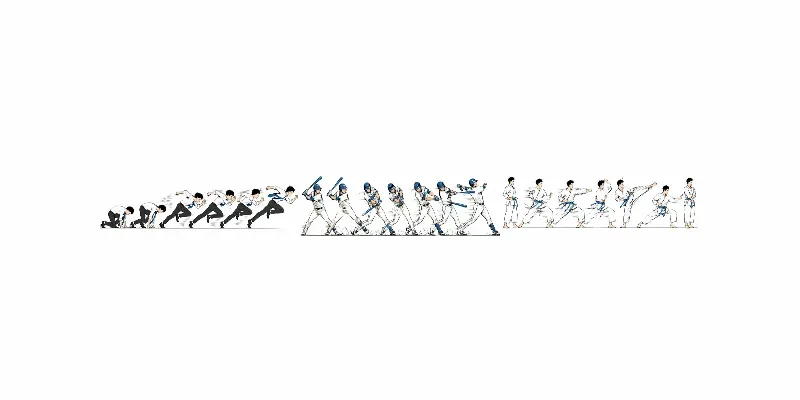 Sequential Motion Strip Action Art generated by undefined