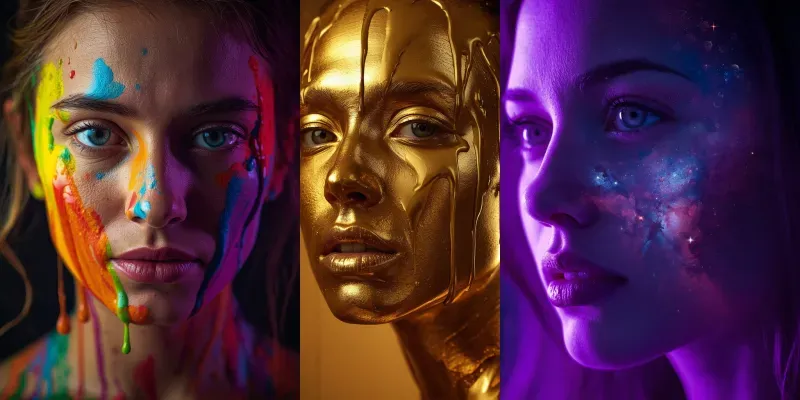 Colorful Abstract Portraits generated by undefined