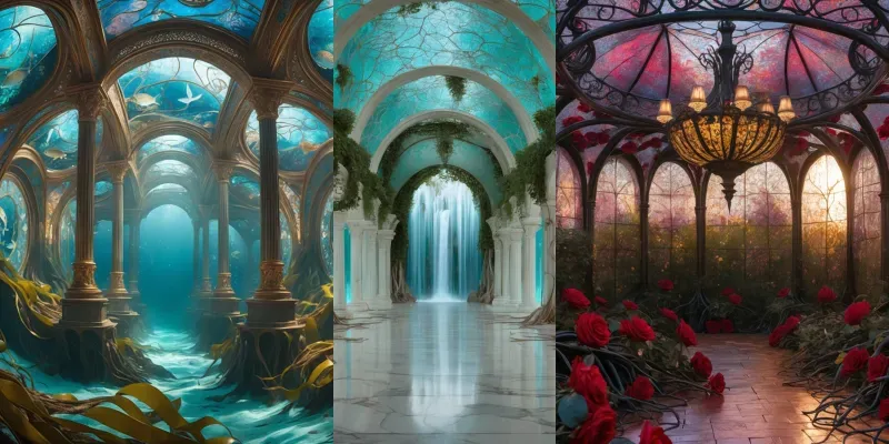 Surreal Art Nouveau Interiors generated by undefined