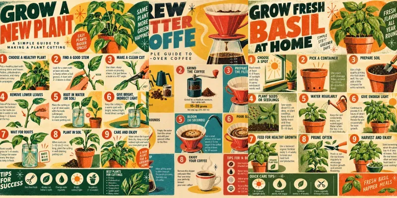 Midcentury Risograph Howto Posters