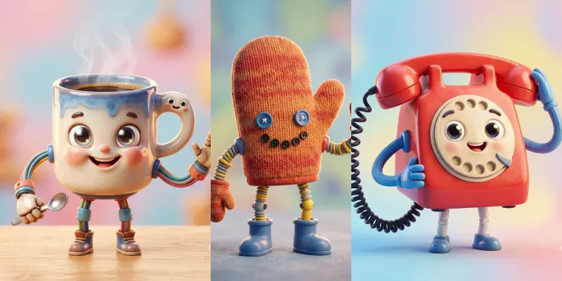 Everyday Object Characters 3D generated by undefined