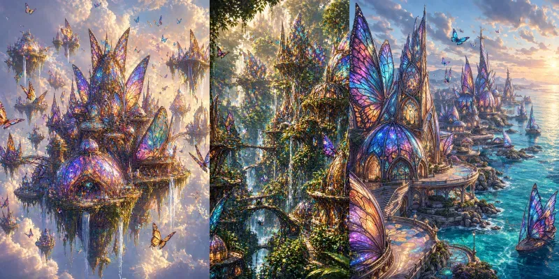 Metropolises Built From Living Wings generated by undefined