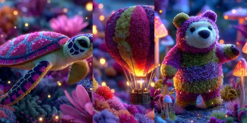 Render Beaded Bloom Glow Whimsies generated by undefined