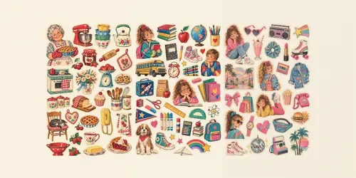 80s Vintage Sticker Collections generated by chatgpt-image
