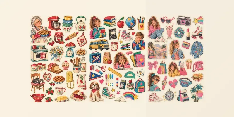 80s Vintage Sticker Collections