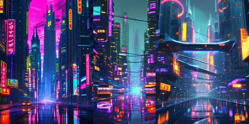 Cyberpunk Neon Cities 100 generated by undefined