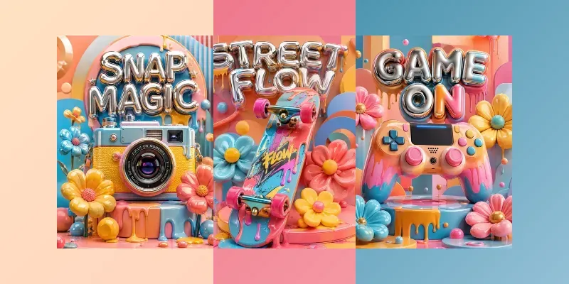 3D Candy Pop Poster Generator generated by undefined