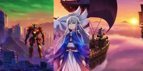 Epic Anime Fantasy Illustration Packs generated by grok-video