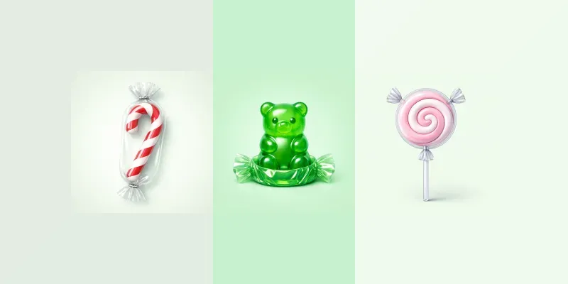 3D Candy Sweet Icon Packs generated by undefined