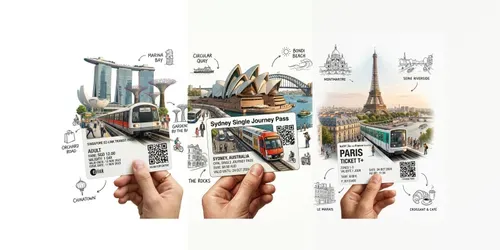 City Travel Ticket Art Posters Any Cities generated by gemini-image
