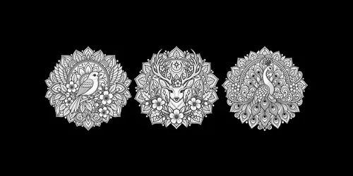 Multi Topic Mandala Coloring Art Creators generated by chatgpt-image