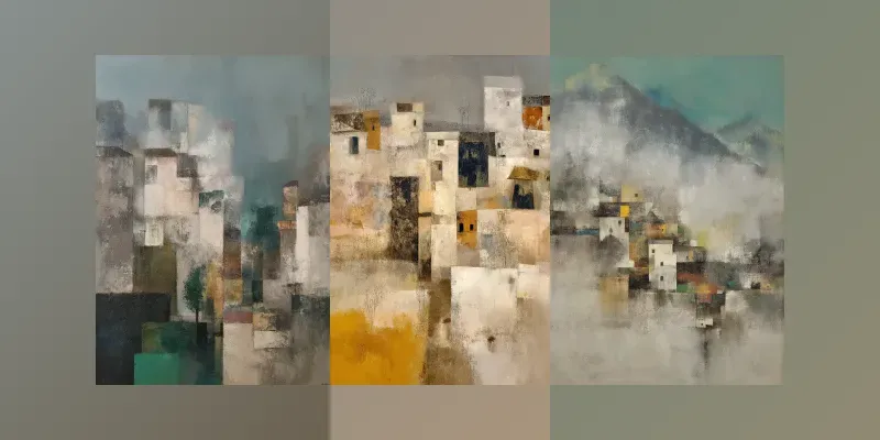 Ram Kumar Abstract Poetic Landscapes generated by undefined