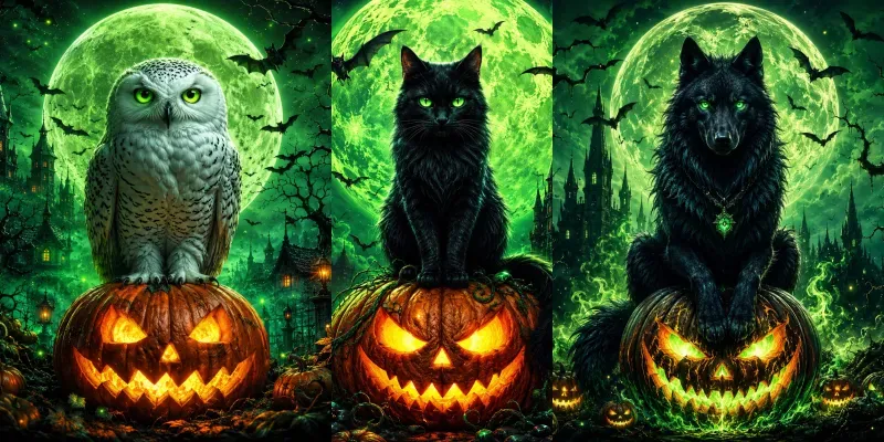 Halloween Fantasy Creatures generated by undefined