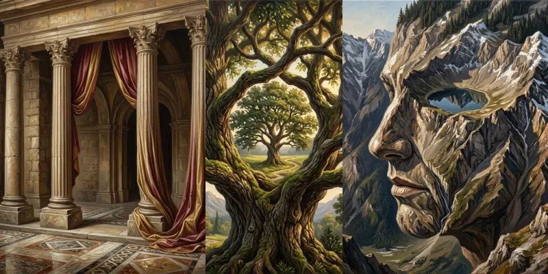 Surreal Optical Illusion Oil Paintings