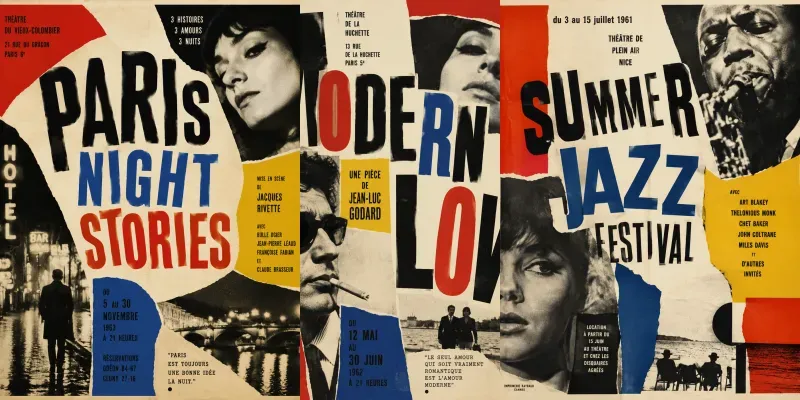 French New Wave Theater Posters generated by undefined